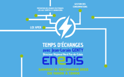 Rendez-vous le 16 décembre pour un temps d’échanges avec Jean-Lorain Genty, Directeur Régional d’Enedis