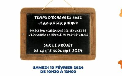 Présentation du projet de carte scolaire 2024 : temps d’échanges avec le DASEN, samedi 10 février