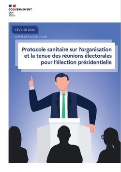 Protocole sanitaire sur l’organisation et la tenue des réunions électorales pour l’élection présidentielle