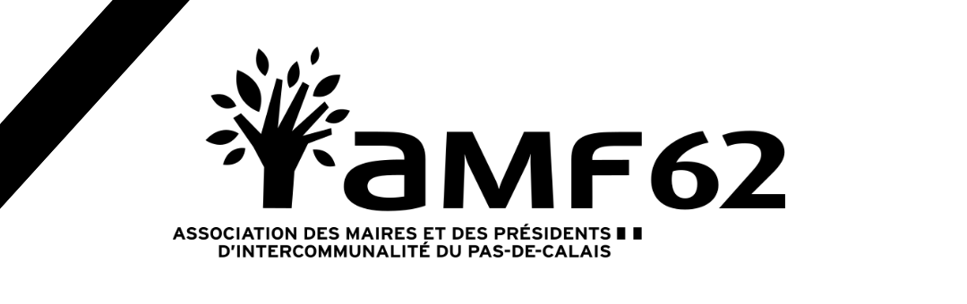 Bannière de l'AMF62 en solidarité aux victimes de l'attentat survenu à Arras le 13 octobre.
