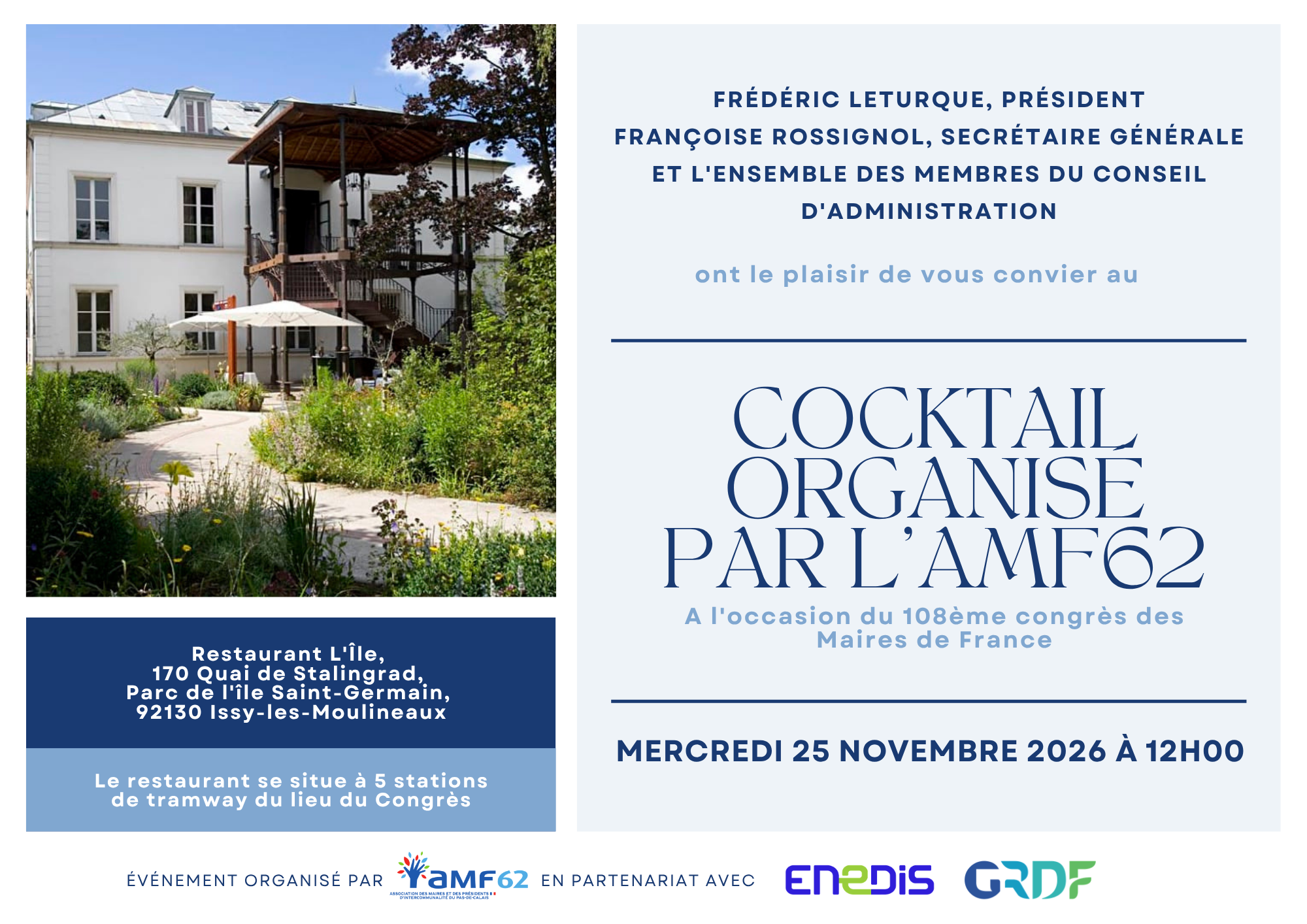 Invitation Cocktail congrès